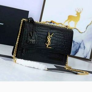 Saint Laurent Medium Kate Black Leather Crossbody